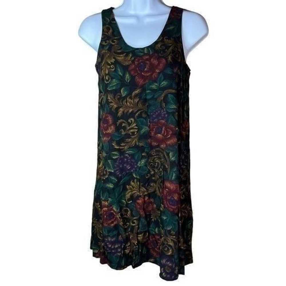 Vintage Mikaela Floral Print Sleeveless Dress Siz… - image 1