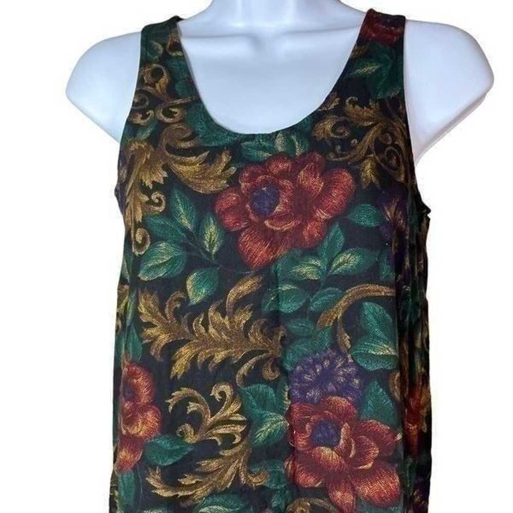 Vintage Mikaela Floral Print Sleeveless Dress Siz… - image 2