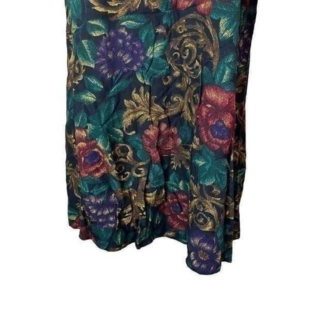 Vintage Mikaela Floral Print Sleeveless Dress Siz… - image 3