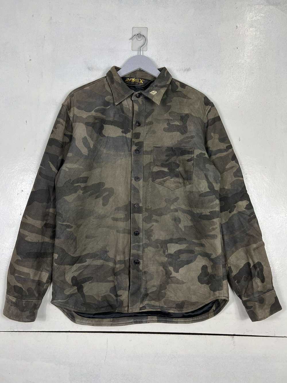 Avirex 🔥 AVIREX CAMO LEATHER SHIRTS JACKET - image 1