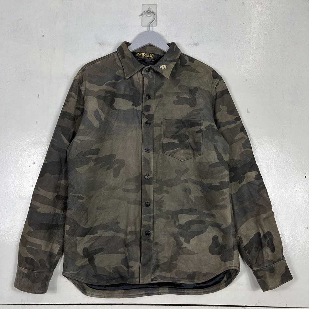 Avirex 🔥 AVIREX CAMO LEATHER SHIRTS JACKET - image 2