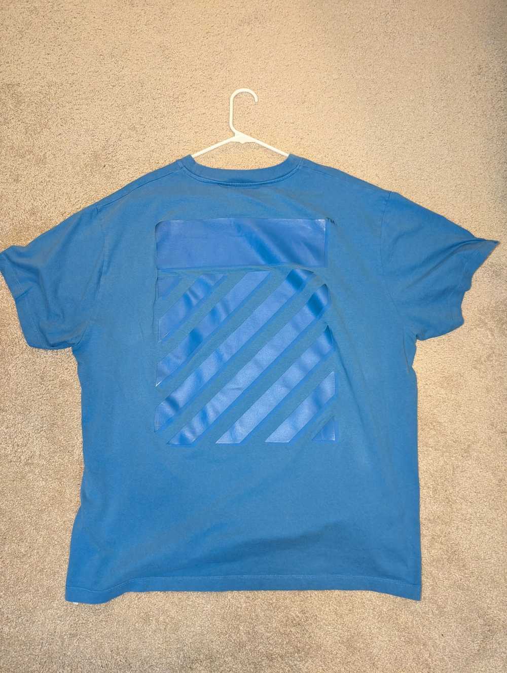 Off-White Off-white blue diagonal shade shirt - image 1