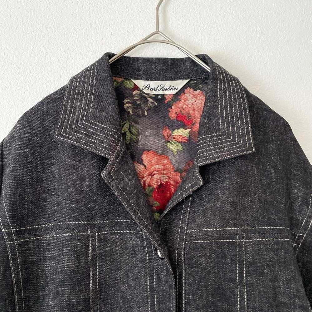 Ladies' Long-sleeve Shirt, Floral Pattern, Denim … - image 4