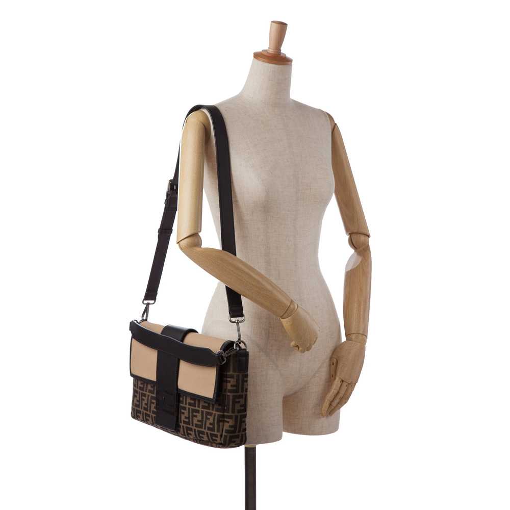 Brown Fendi Zucca Convertible Baguette Satchel - image 11