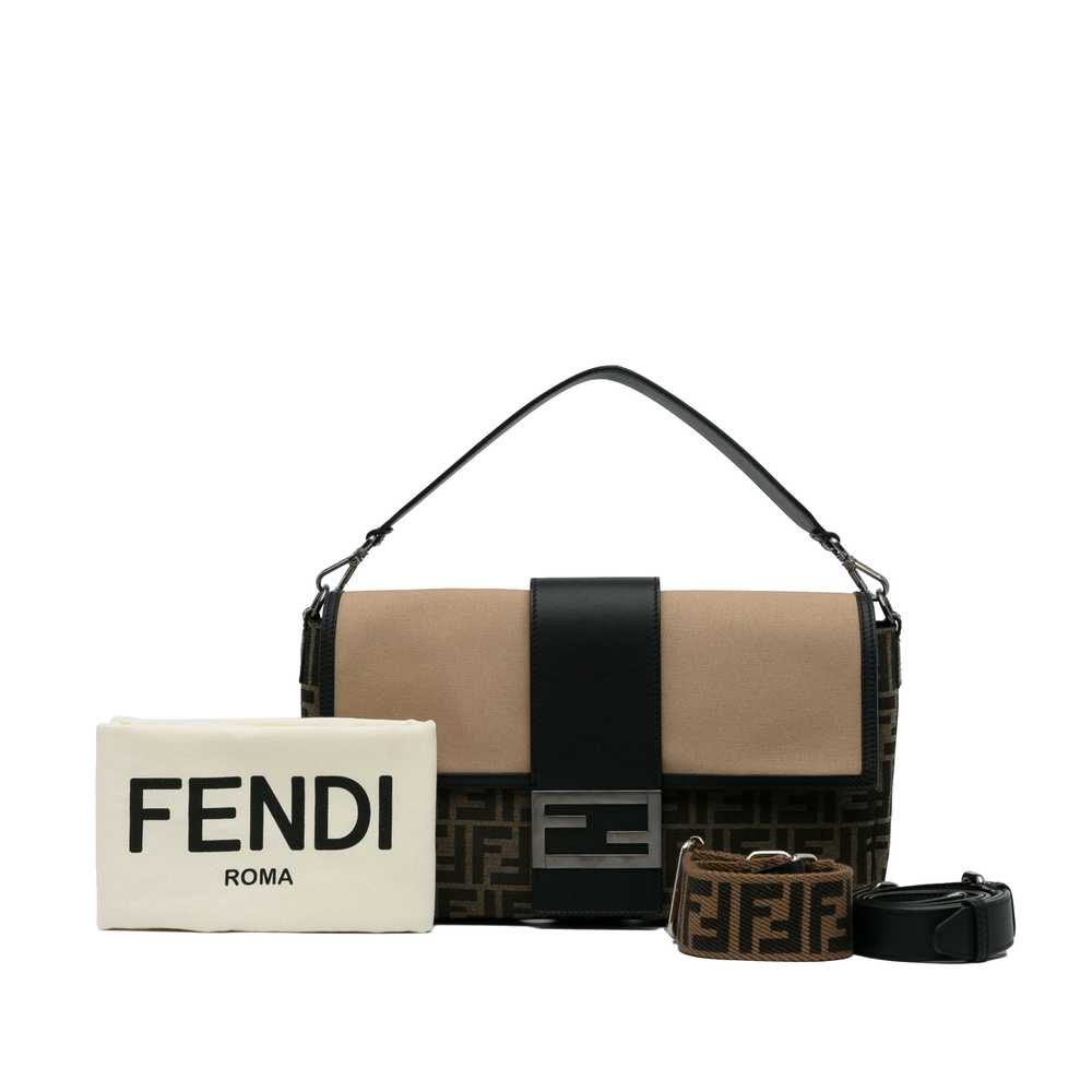 Brown Fendi Zucca Convertible Baguette Satchel - image 12