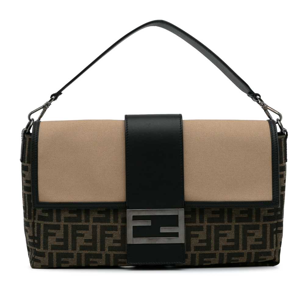 Brown Fendi Zucca Convertible Baguette Satchel - image 1