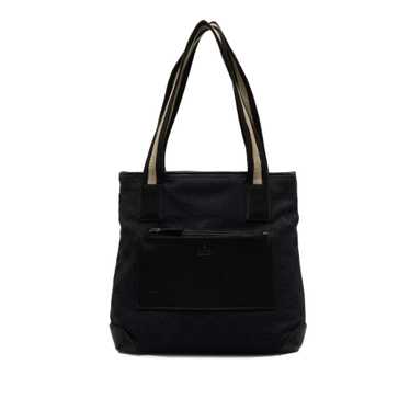 Black Gucci GG Canvas Web Tote