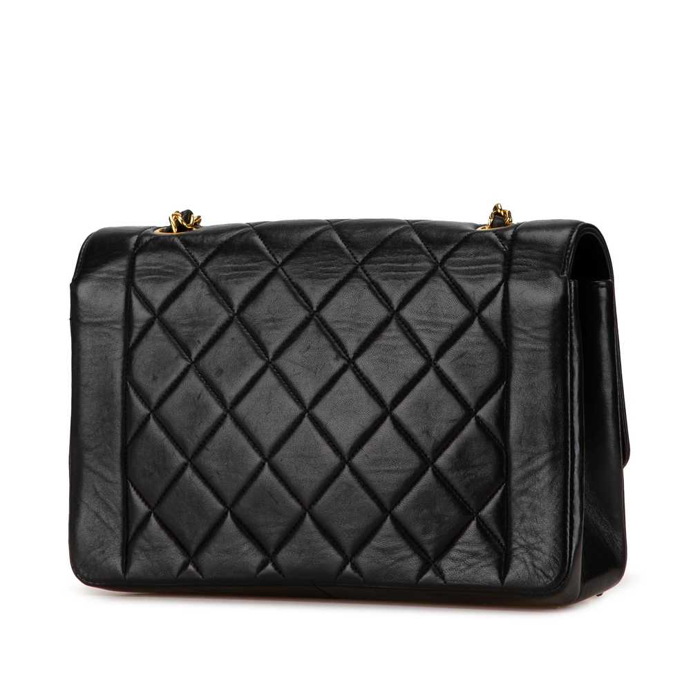 Black Chanel Medium Lambskin Diana Flap Crossbody… - image 2