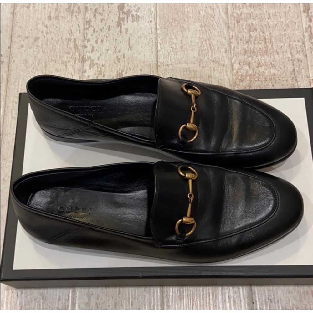 Gucci Brixton leather flats - image 3