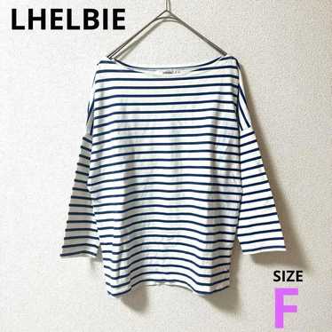 Relvie Border T-shirt Cut Sew Boat Neck 3/4 Sleev… - image 1