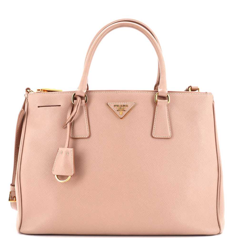 PRADA Galleria Double Zip Tote Saffiano Leather L… - image 1