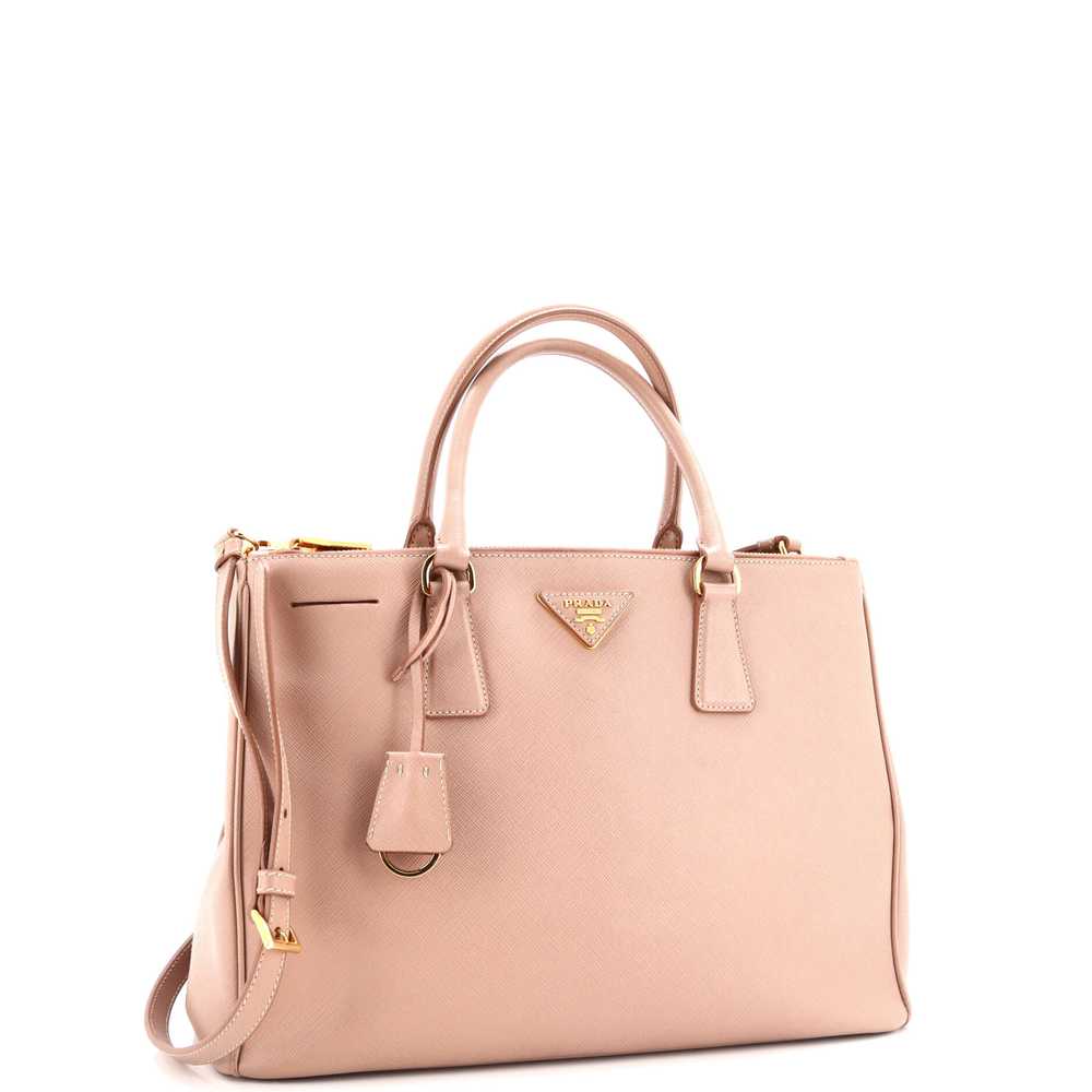 PRADA Galleria Double Zip Tote Saffiano Leather L… - image 2