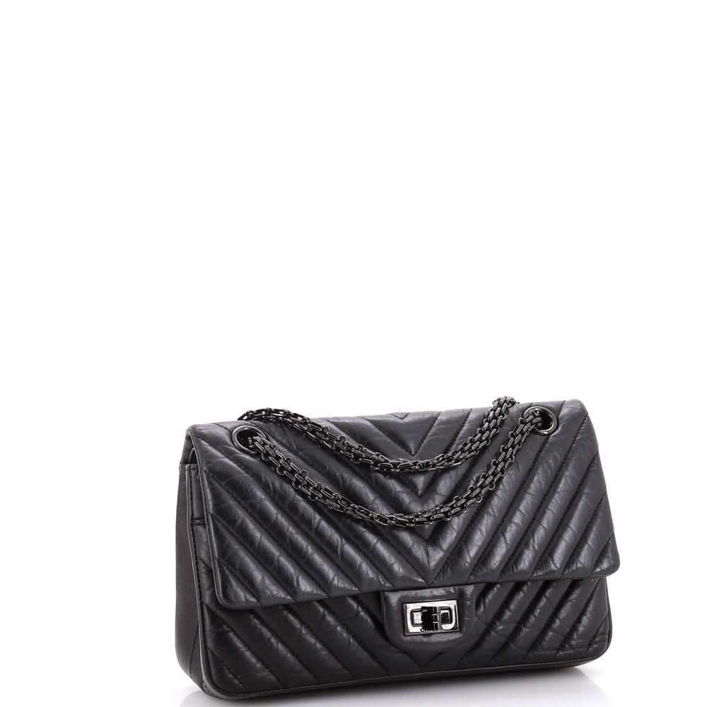 CHANEL So Black Reissue 2.55 Flap Bag Chevron Age… - image 2