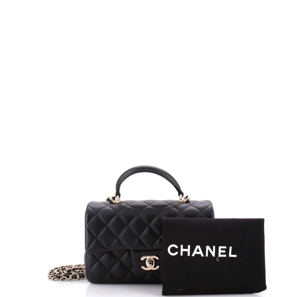 CHANEL Classic Single Flap Top Handle Bag Quilted… - image 2