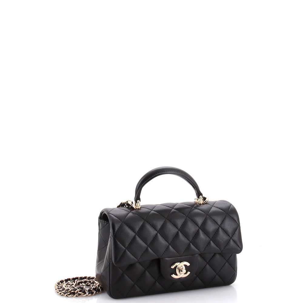 CHANEL Classic Single Flap Top Handle Bag Quilted… - image 3