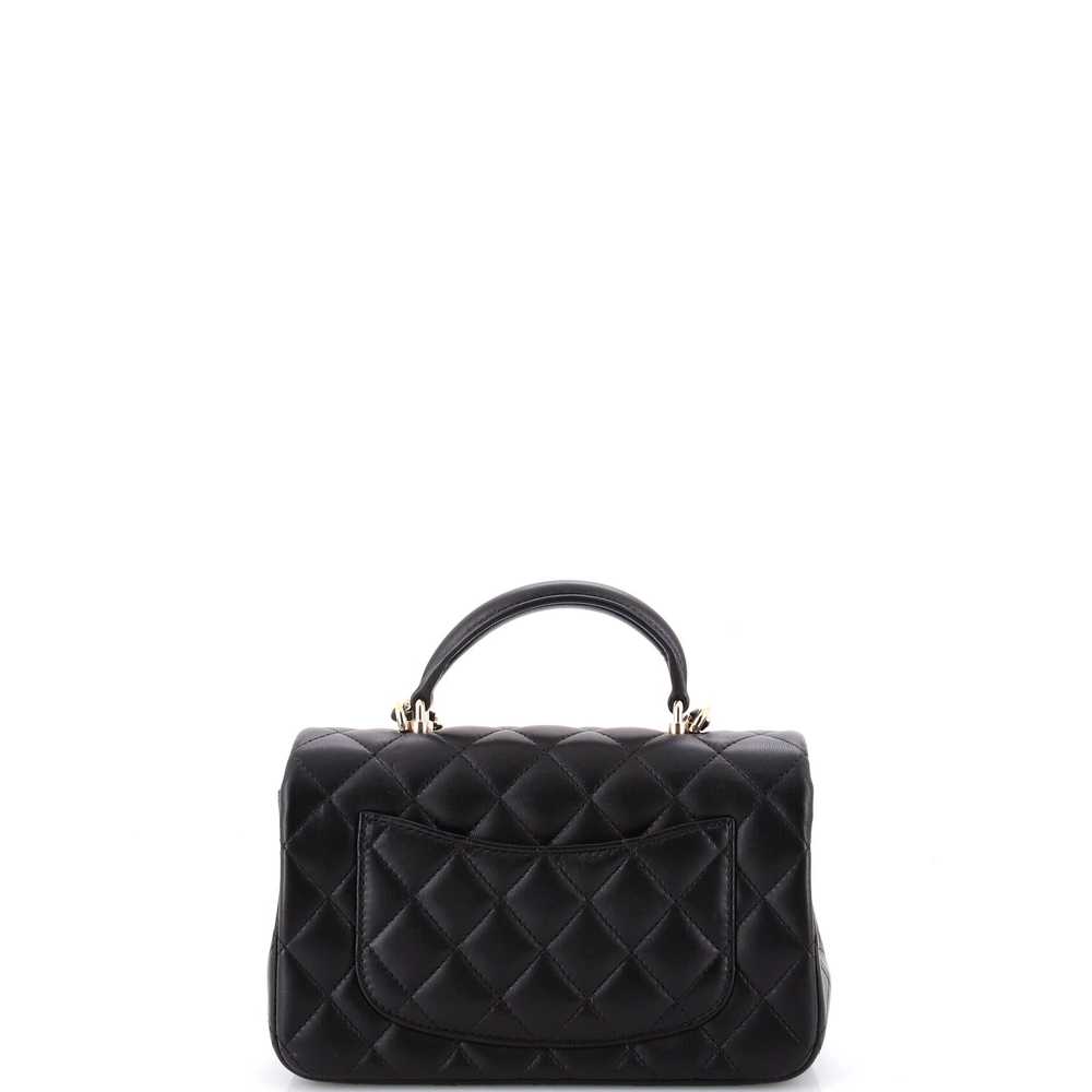 CHANEL Classic Single Flap Top Handle Bag Quilted… - image 4