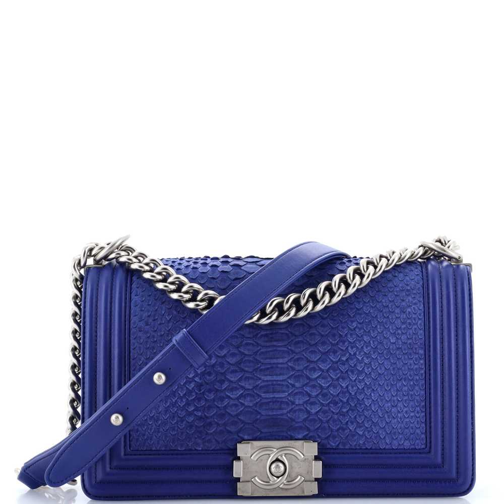 CHANEL Boy Flap Bag Python Old Medium - image 1