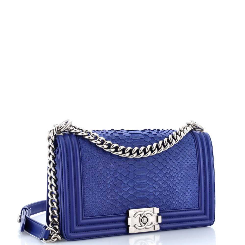 CHANEL Boy Flap Bag Python Old Medium - image 3