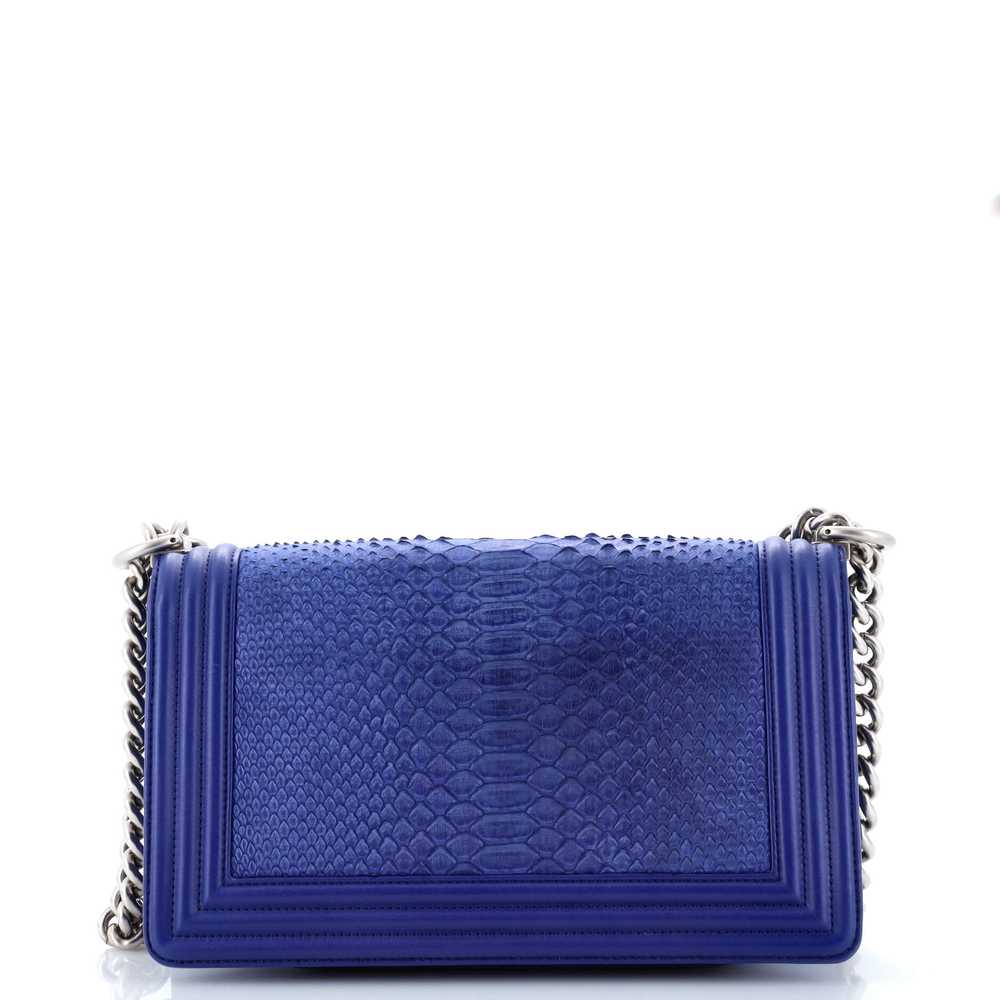 CHANEL Boy Flap Bag Python Old Medium - image 4