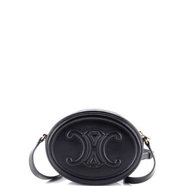 CELINE Triomphe Oval Crossbody Bag Leather