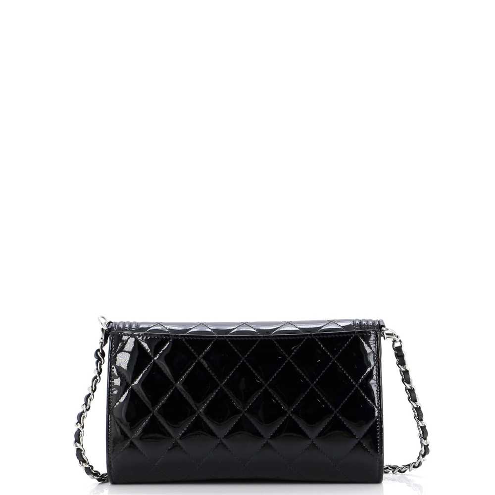 CHANEL Boy Wallet on Short Chain Quilted Patent - image 4