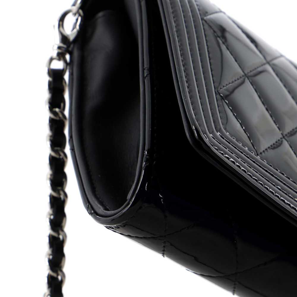 CHANEL Boy Wallet on Short Chain Quilted Patent - image 8