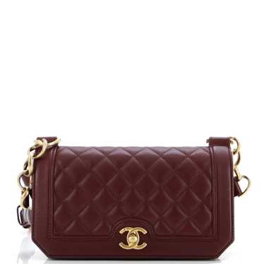 CHANEL Chain Link Full Flap Bag Quilted Grained C… - image 1