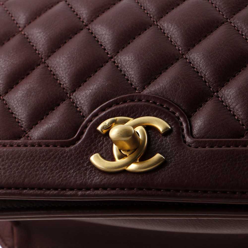 CHANEL Chain Link Full Flap Bag Quilted Grained C… - image 7