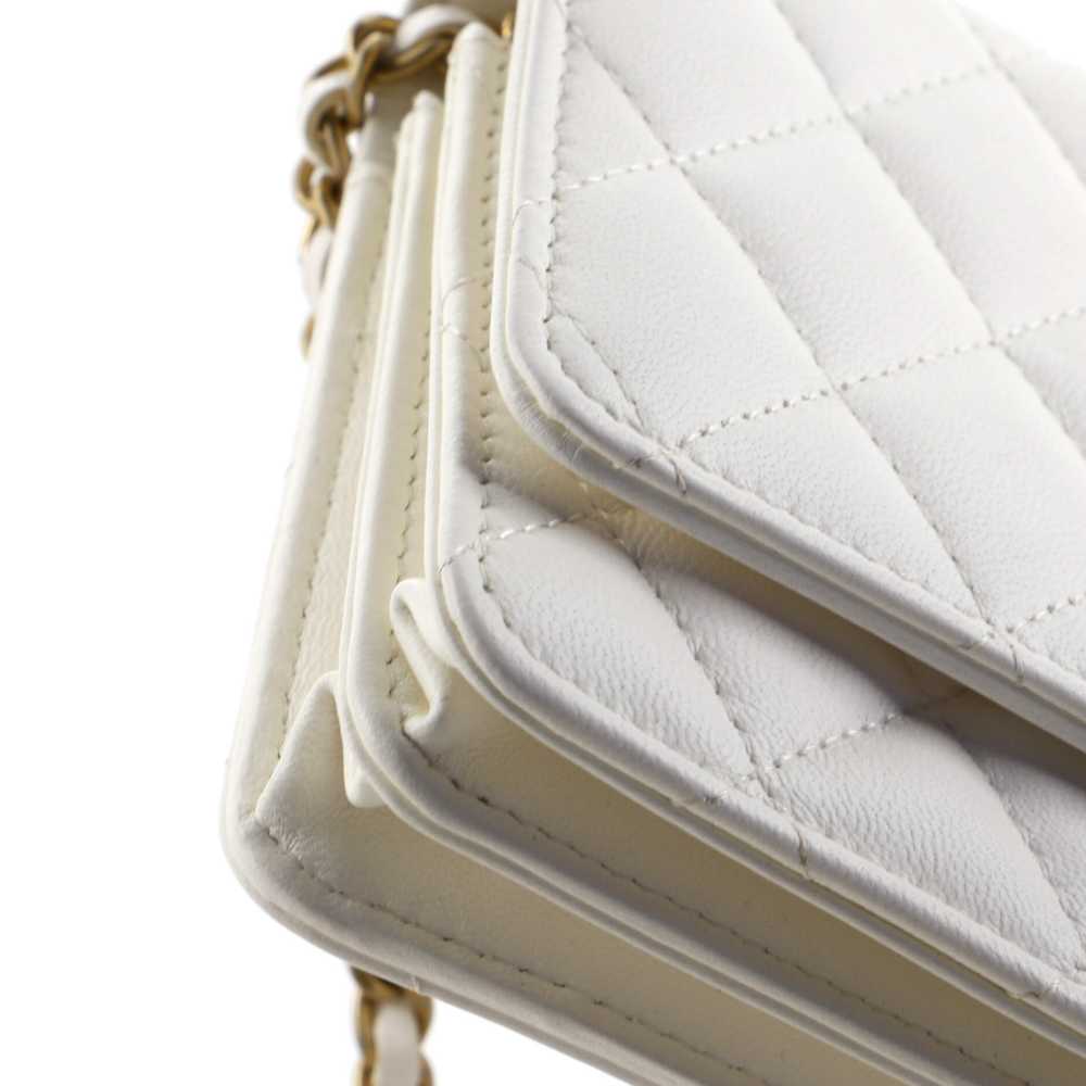 CHANEL Romance Wallet on Chain Quilted Lambskin M… - image 8