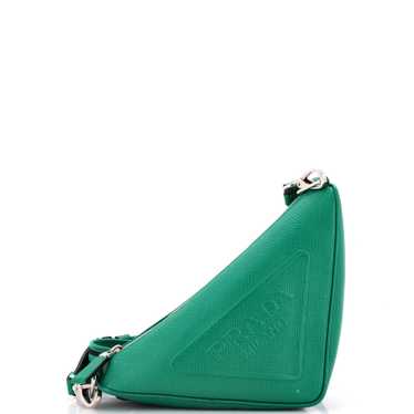 PRADA Triangle Logo Zip Crossbody Bag Saffiano Le… - image 1