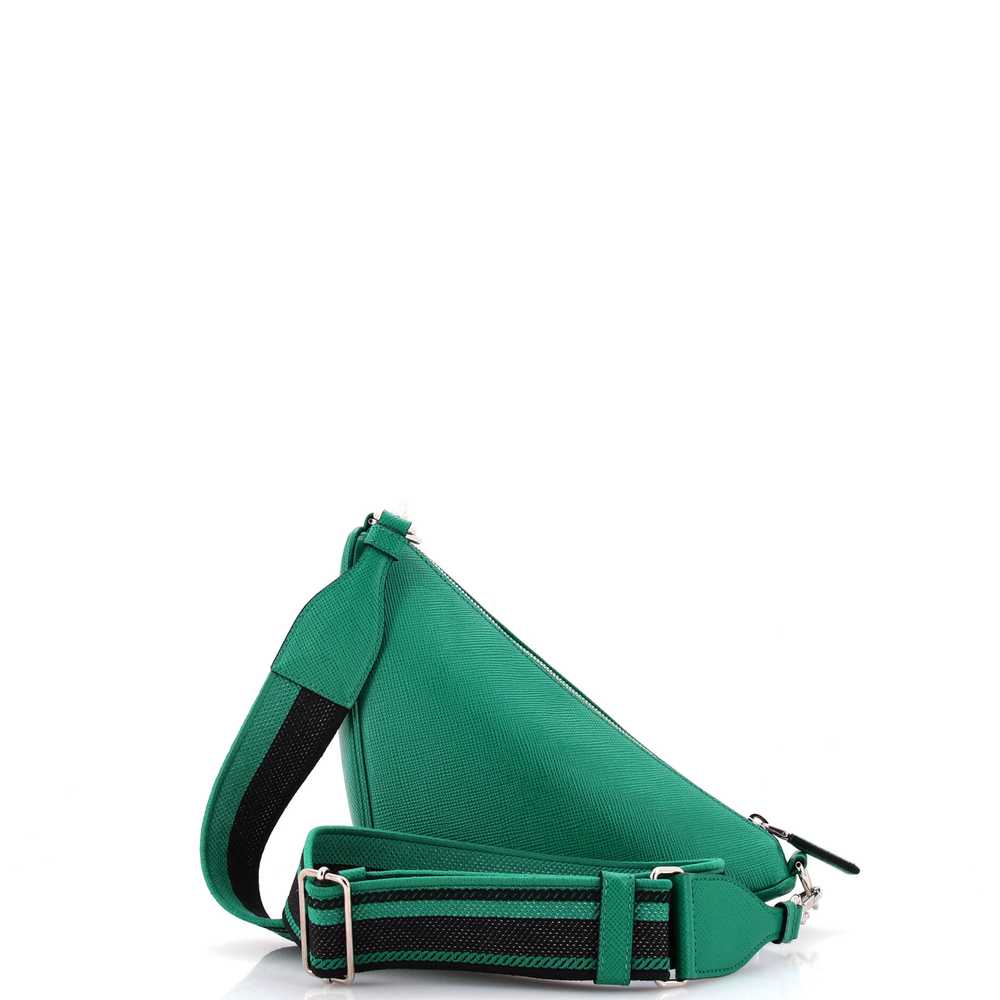 PRADA Triangle Logo Zip Crossbody Bag Saffiano Le… - image 3