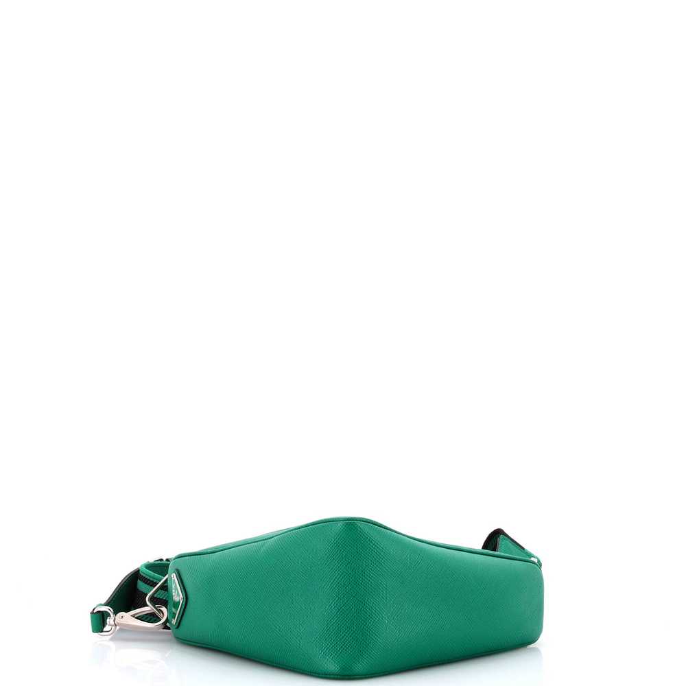 PRADA Triangle Logo Zip Crossbody Bag Saffiano Le… - image 4