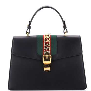 GUCCI Sylvie Top Handle Bag Leather Medium