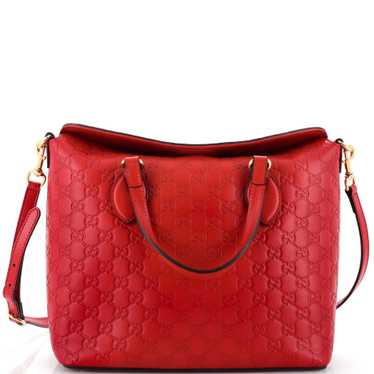 GUCCI Signature Fold Over Tote Guccissima Leather… - image 1