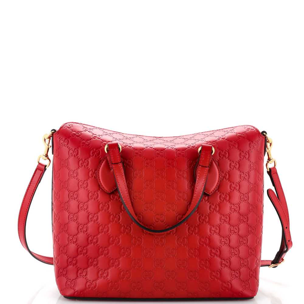 GUCCI Signature Fold Over Tote Guccissima Leather… - image 3