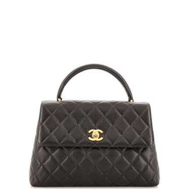 CHANEL Vintage Classic Top Handle Flap Bag Quilte… - image 1