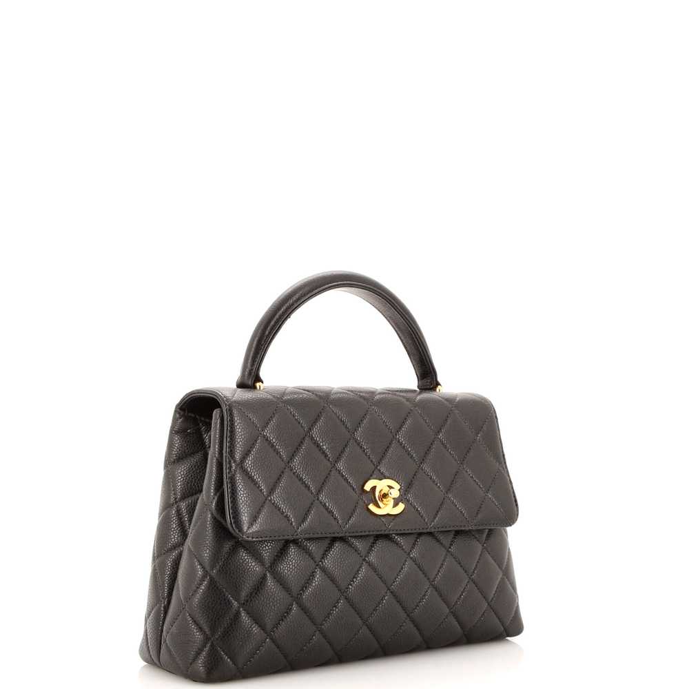 CHANEL Vintage Classic Top Handle Flap Bag Quilte… - image 2