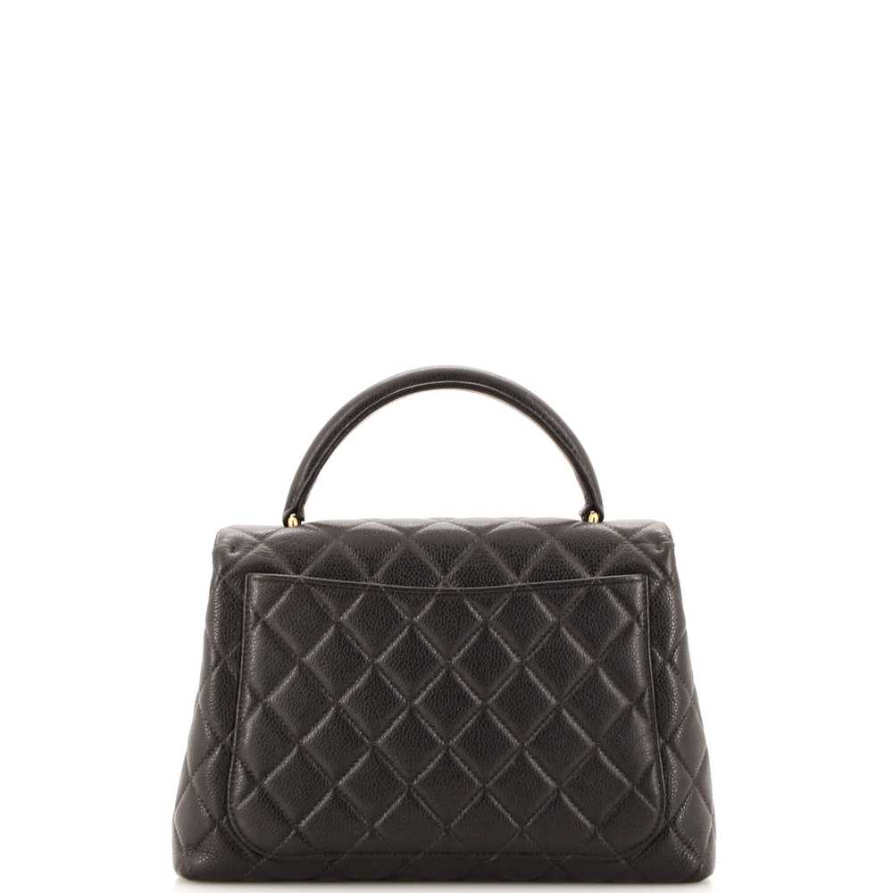 CHANEL Vintage Classic Top Handle Flap Bag Quilte… - image 3