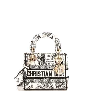 Christian Dior Lady D-Lite Bag Embroidered Canvas 