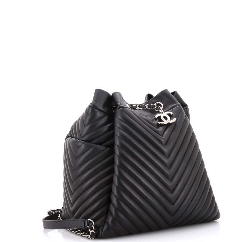 CHANEL Urban Spirit Drawstring Bag Chevron Calfsk… - image 2