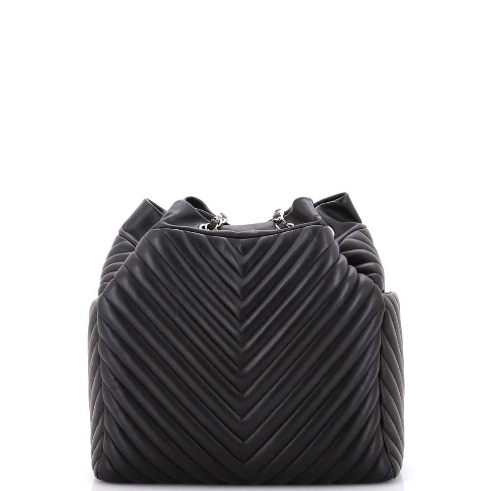 CHANEL Urban Spirit Drawstring Bag Chevron Calfsk… - image 3