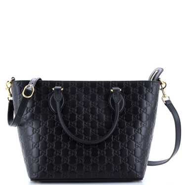 GUCCI Signature Convertible Tote Guccissima Leathe