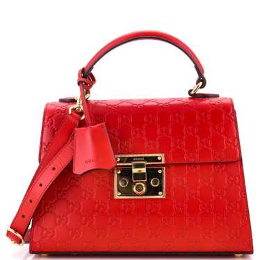 GUCCI Padlock Top Handle Bag Guccissima Leather Sm