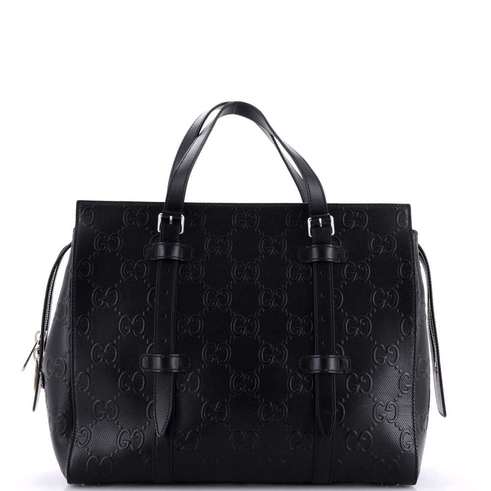 GUCCI Tote Bag GG Embossed Perforated Leather - image 1