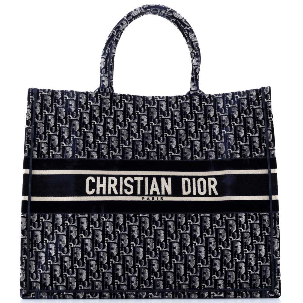 Christian Dior Book Tote Oblique Velvet Large - image 1