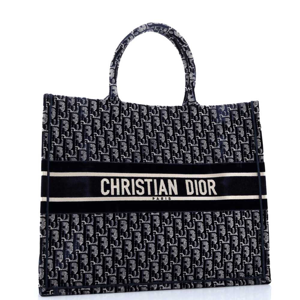 Christian Dior Book Tote Oblique Velvet Large - image 2