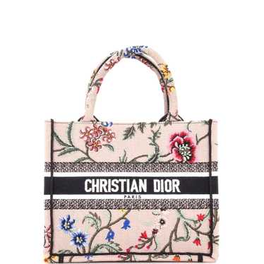 Christian Dior Book Tote Embroidered Canvas Small