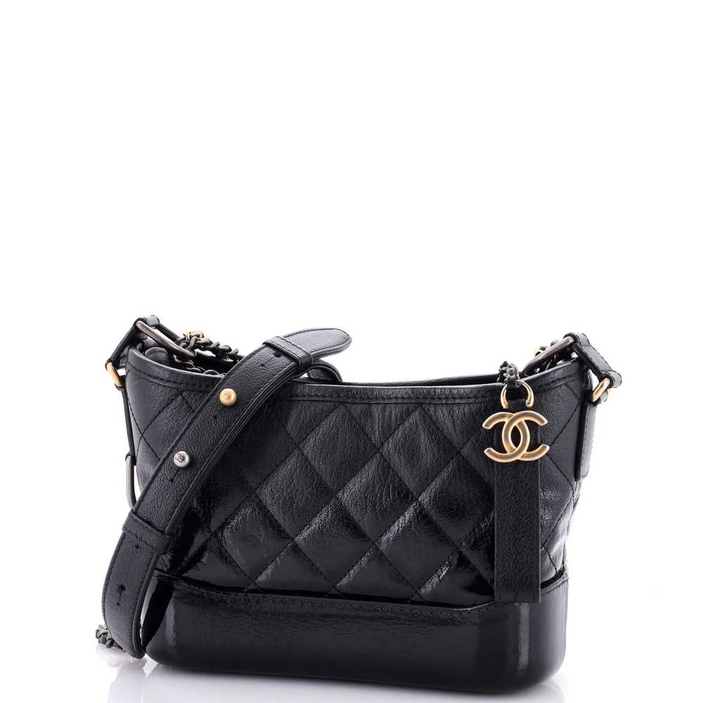 CHANEL Gabrielle Hobo Quilted Goatskin and Patent… - image 4