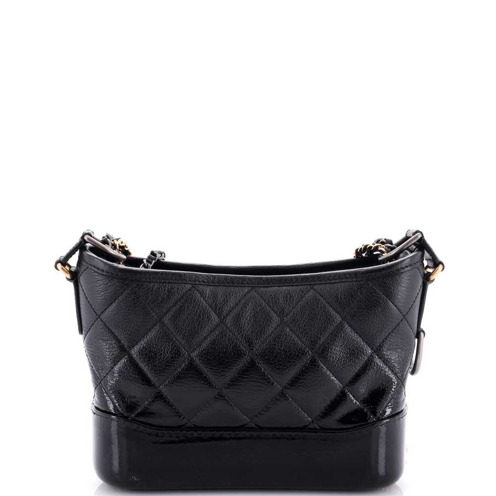 CHANEL Gabrielle Hobo Quilted Goatskin and Patent… - image 5