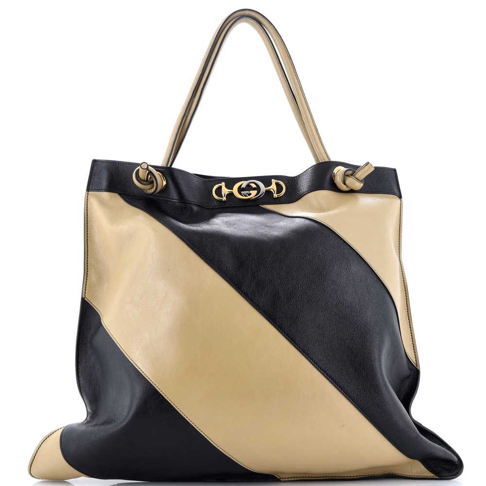 GUCCI Zumi Tote Striped Leather Large - image 1